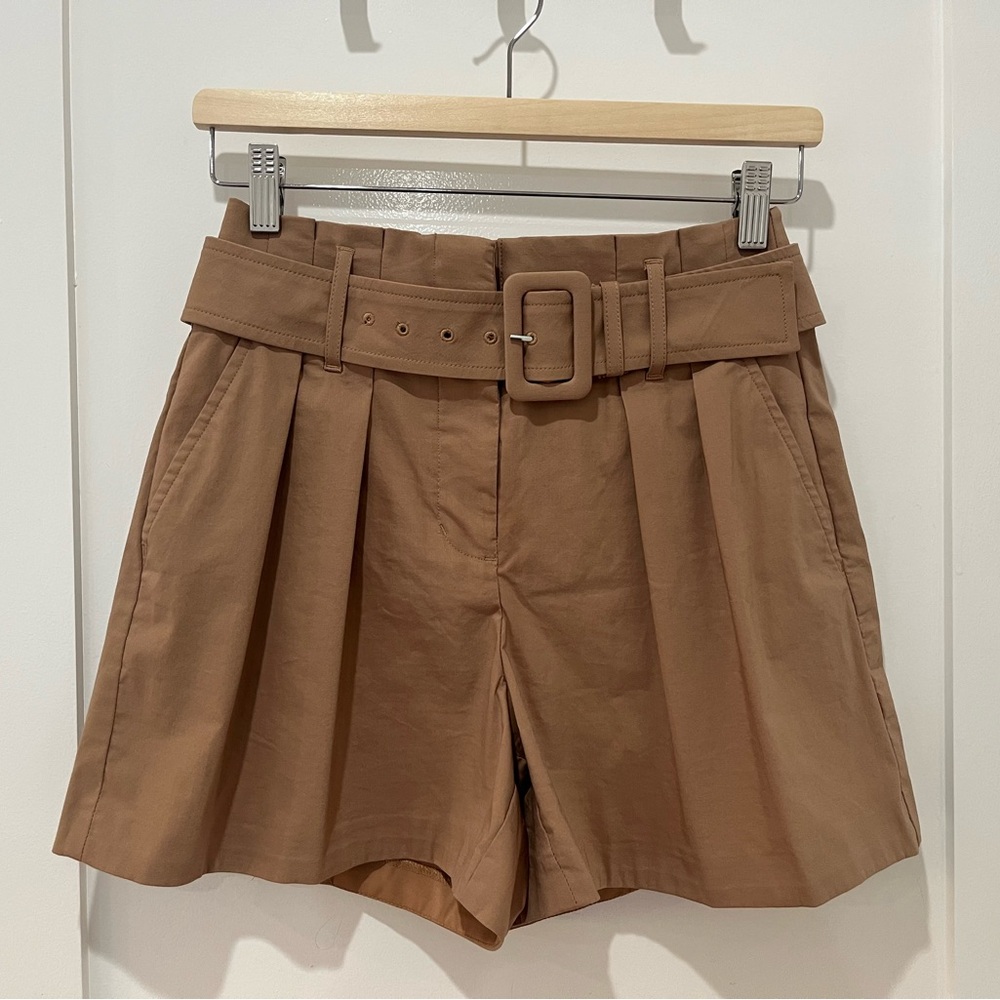 Express Super High Waisted Belted Paperbag Shorts